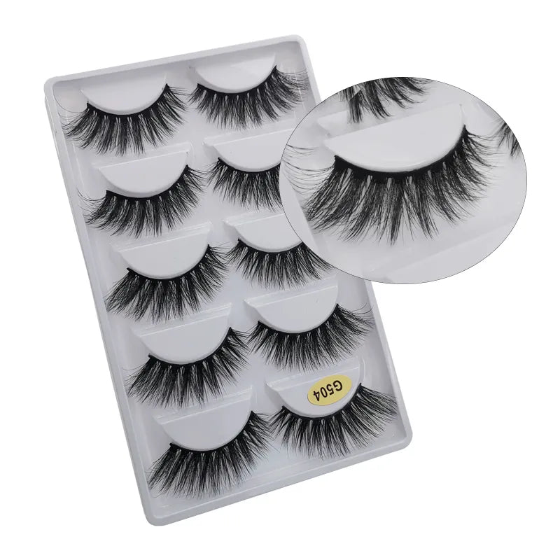 5 Pairs Multipack 3D Mink Lashes