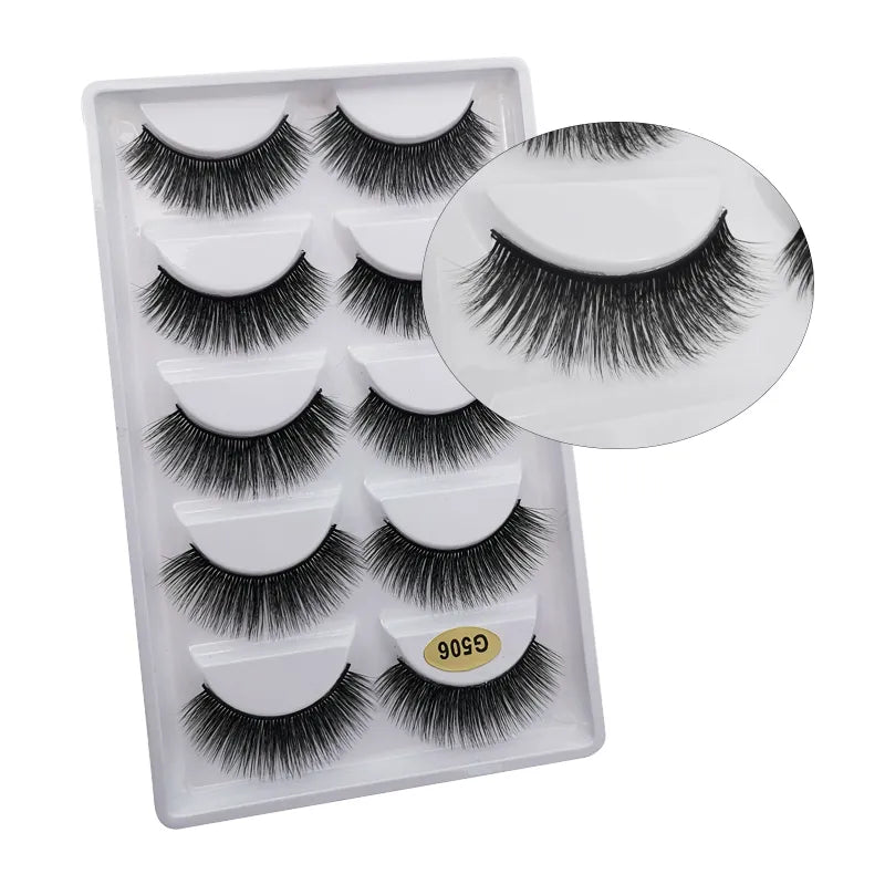 5 Pairs Multipack 3D Mink Lashes
