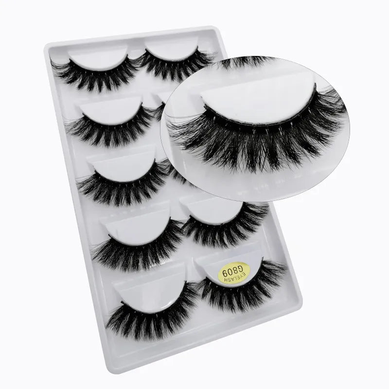 5 Pairs Multipack 3D Mink Lashes