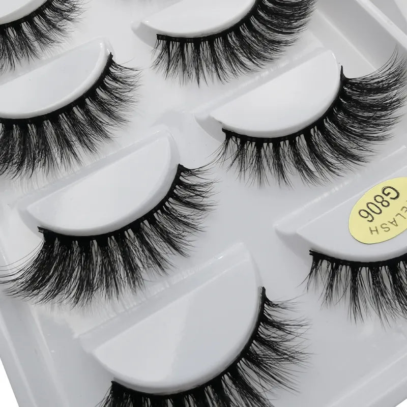 5 Pairs Multipack 3D Mink Lashes