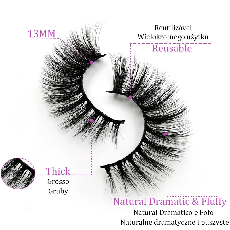 5 Pairs Multipack 3D Mink Lashes