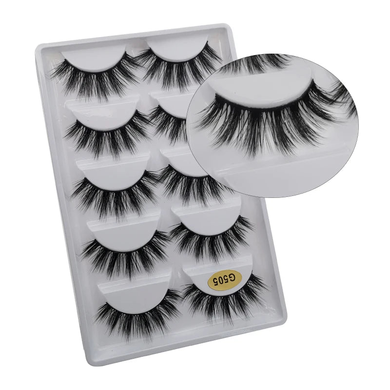 5 Pairs Multipack 3D Mink Lashes
