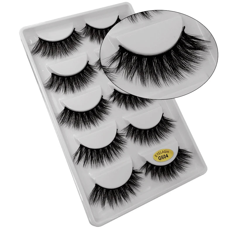 5 Pairs Multipack 3D Mink Lashes