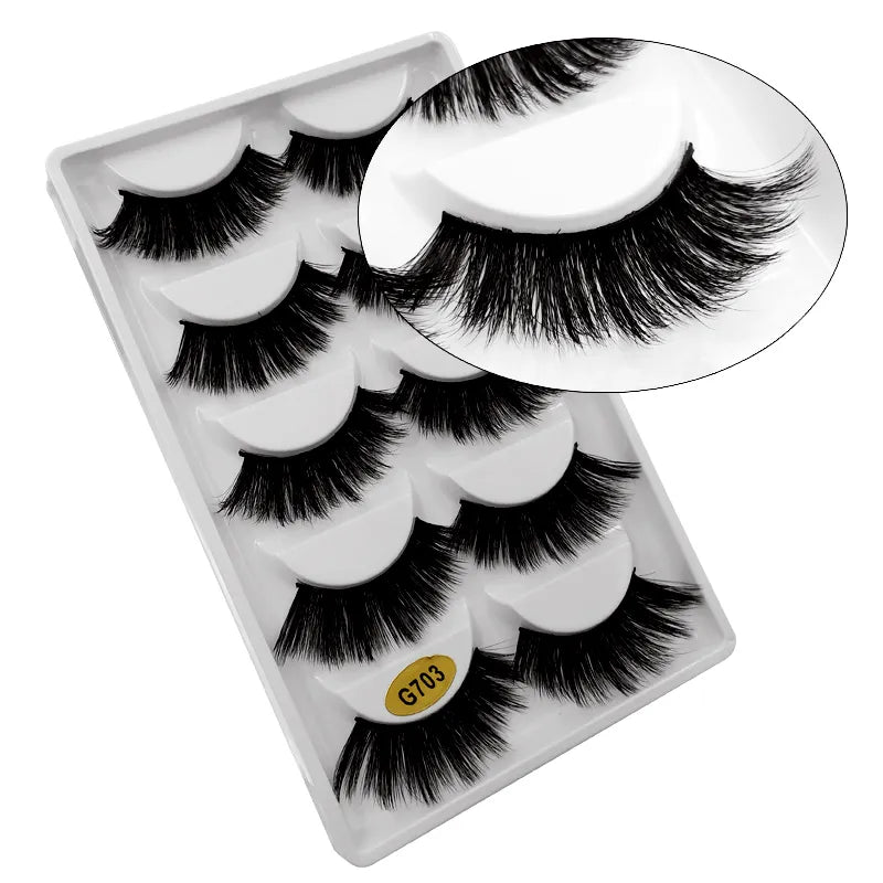 5 Pairs Multipack 3D Mink Lashes
