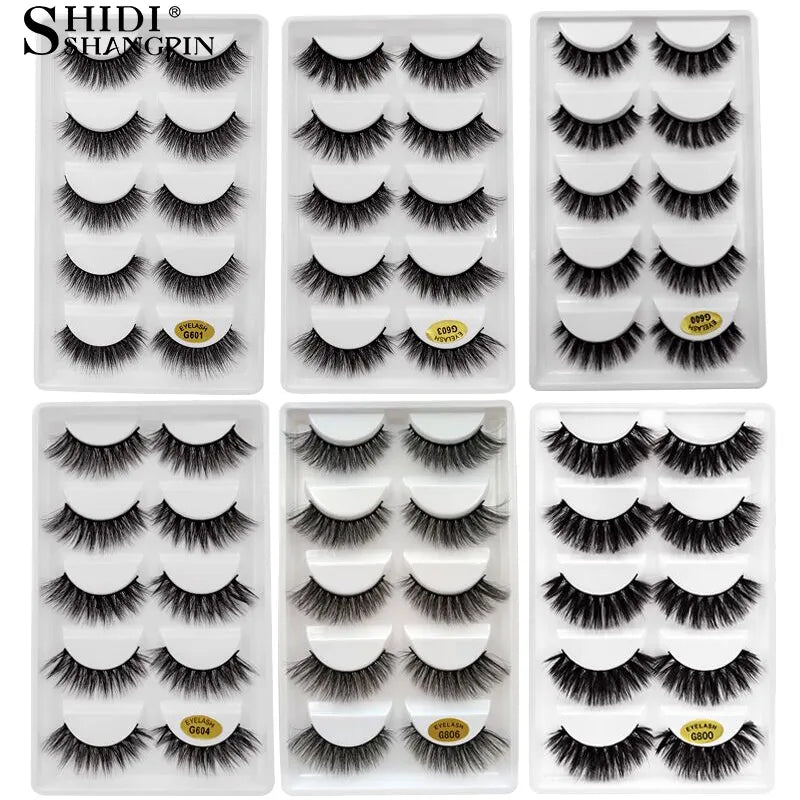 5 Pairs Multipack 3D Mink Lashes