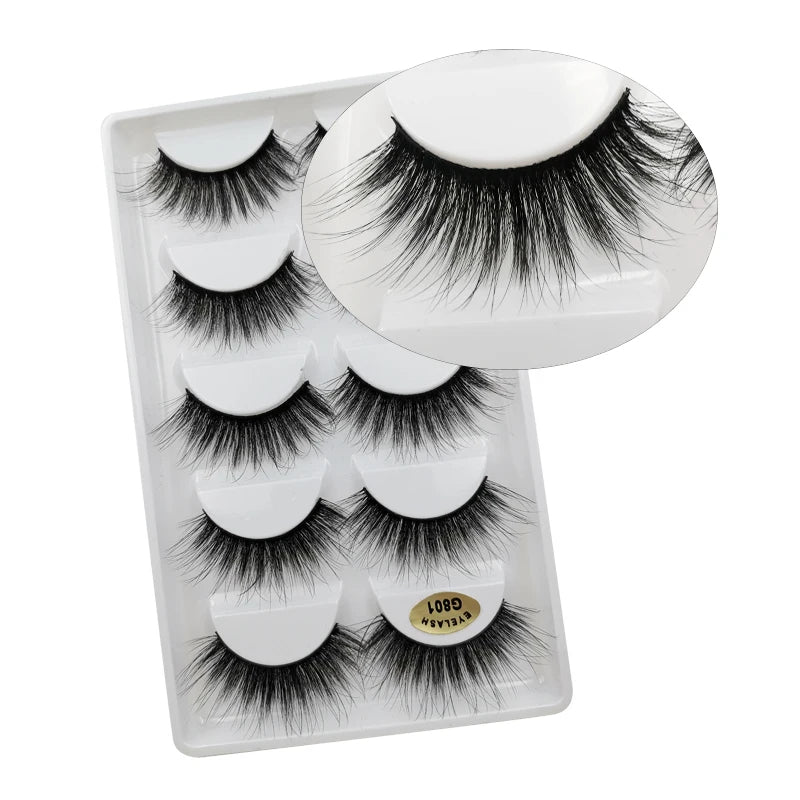 5 Pairs Multipack 3D Mink Lashes