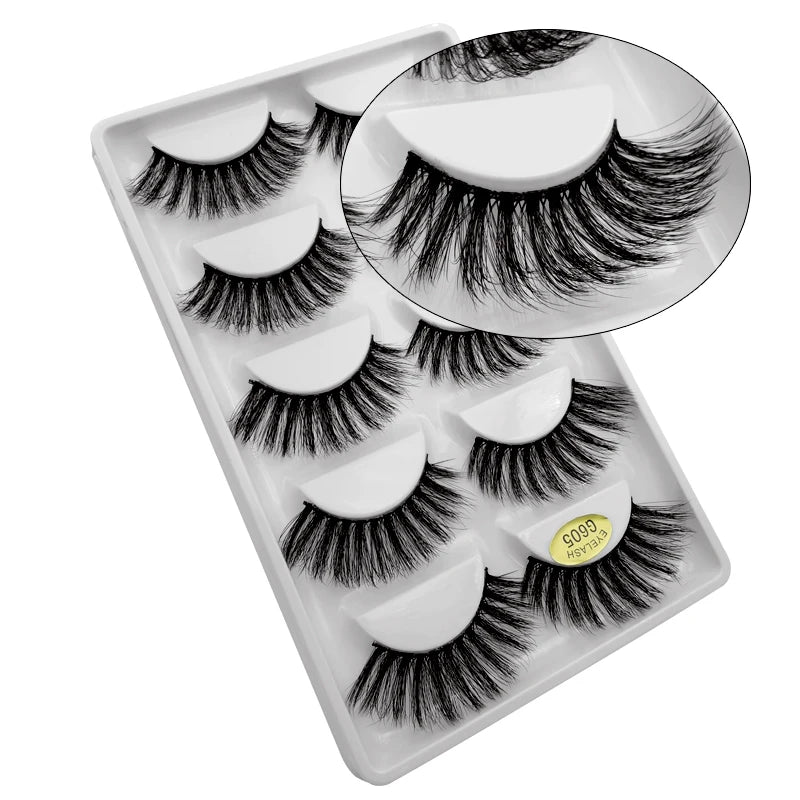5 Pairs Multipack 3D Mink Lashes