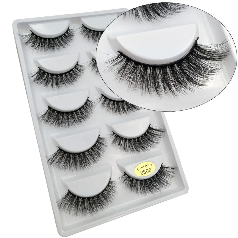 5 Pairs Multipack 3D Mink Lashes