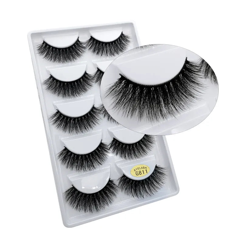 5 Pairs Multipack 3D Mink Lashes