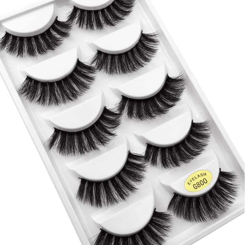 5 Pairs Multipack 3D Mink Lashes