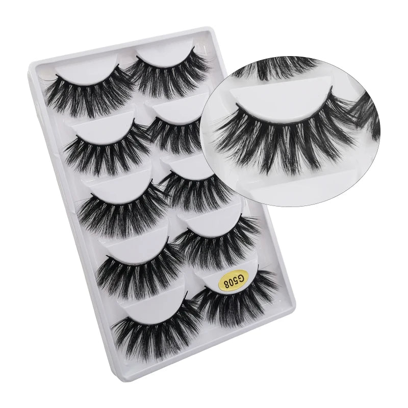 5 Pairs Multipack 3D Mink Lashes