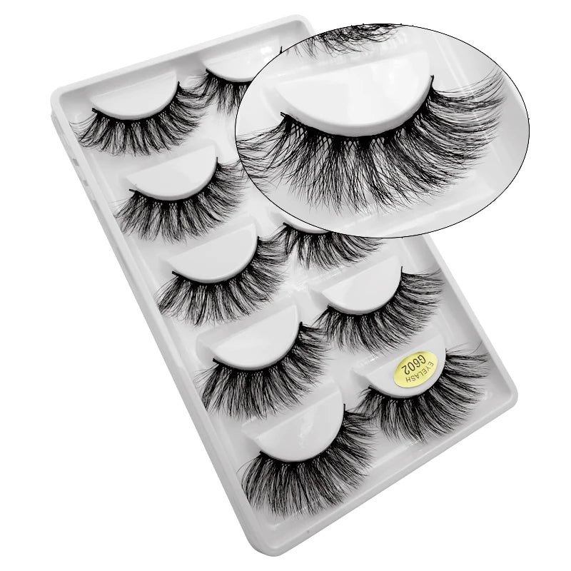 5 Pairs Multipack 3D Mink Lashes