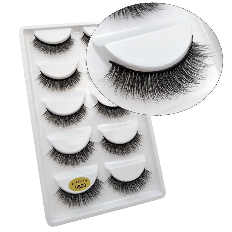 5 Pairs Multipack 3D Mink Lashes