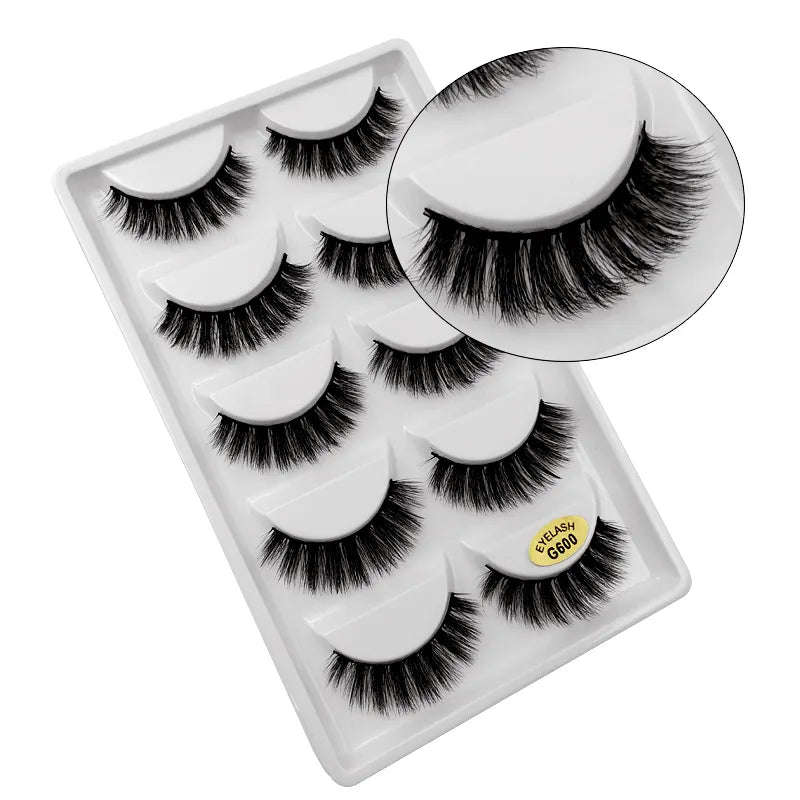 5 Pairs Multipack 3D Mink Lashes