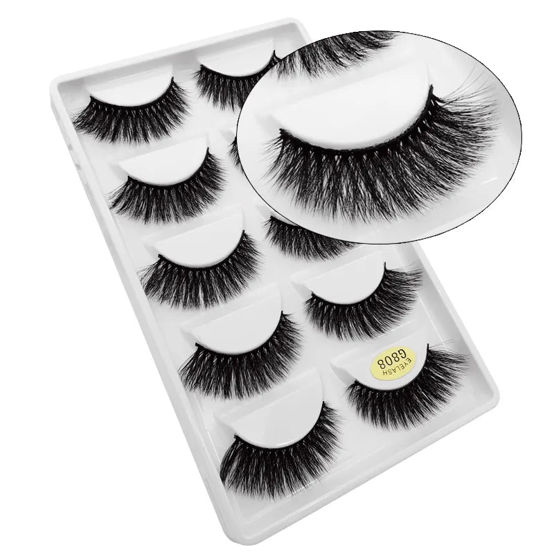 5 Pairs Multipack 3D Mink Lashes