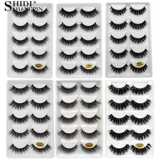 5 Pairs Multipack 3D Mink Lashes