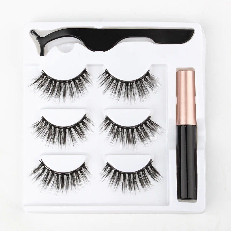 Magnetic Eyelashes 3D Mink Eyelashes Magnetic Eyeliner